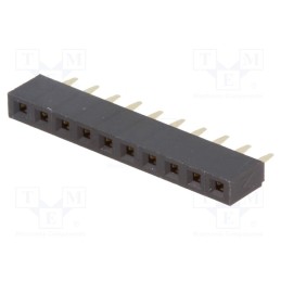 1 pcs x NINIGI - ZL305-10 - Socket, pin strips, female, PIN: 10, straight, 2.54mm, THT, 1x10