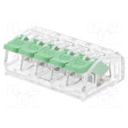 1 pcs x DEGSON ELECTRONICS - DG221-5.6-05P-17-00AH - Quick splice, spring clamp, 0.2÷4mm2, 24AWG÷12AWG, 300V, 20A