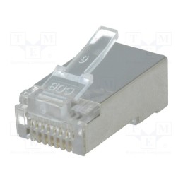 1 pcs x LUMBERG - P 129 S - Plug, RJ45, PIN: 8, shielded, gold-plated, Layout: 8p8c, 26AWG, IDC