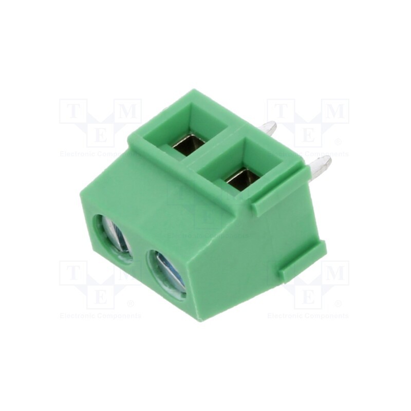 1 pcs x AMPHENOL ANYTEK - YC0221500000G - PCB terminal block, Contacts ph: 5.08mm, ways: 2, straight, green