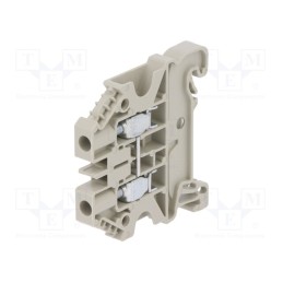 1 pcs x WIELAND - 58.504.0055.0 - Splice terminal: rail, 4mm2, ways: 1, terminals: 2, grey, Width: 6mm