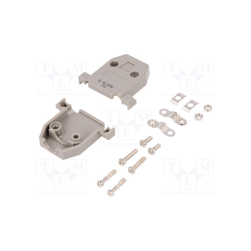 1 pcs x Amphenol Communications Solutions - 8630CH15UNCLF - Enclosure: for D-Sub connectors, D-Sub 15pin,D-Sub HD 26pin
