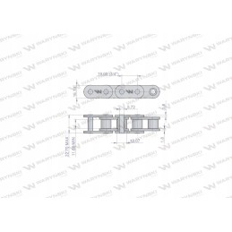 Roller chain 12b 1 90ps, use bison 504