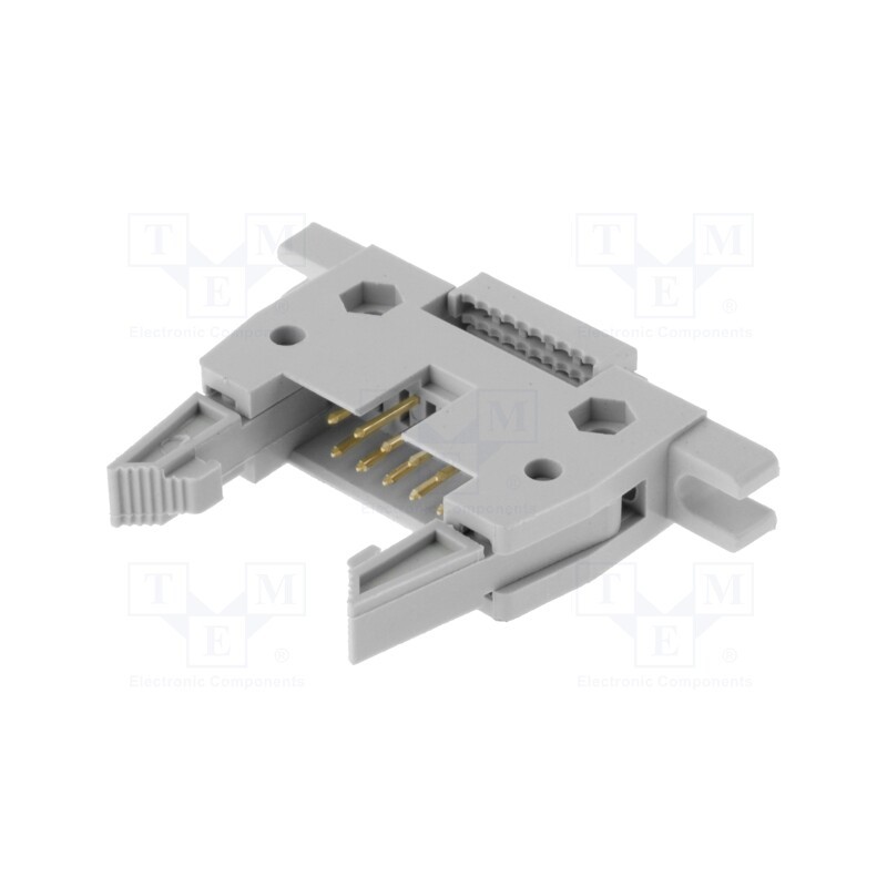 1 pcs x CONNFLY - DS1012-10LMN2A8 - Plug, IDC, male, PIN: 10, with holder,with ejector, IDC, 1.27mm