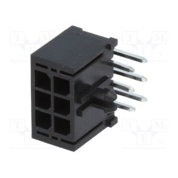 1 pcs x Amphenol Communications Solutions - MF30-DHP1-06 - Socket, wire-board, male, MF30, 3mm, PIN: 6, THT, PCB snap, 5A, tinne