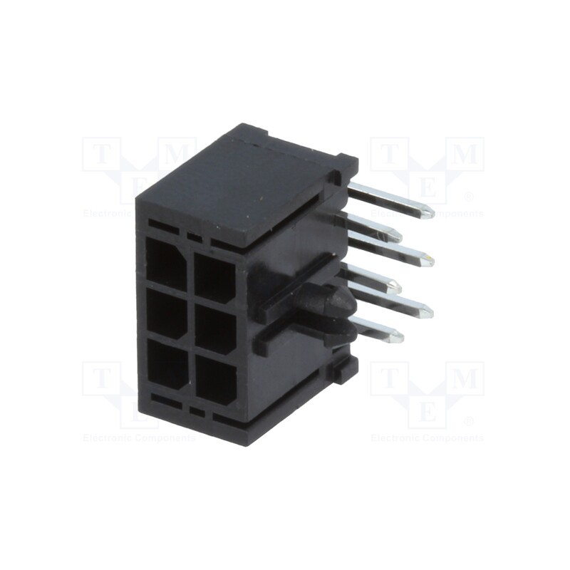 1 pcs x Amphenol Communications Solutions - MF30-DHP1-06 - Socket, wire-board, male, MF30, 3mm, PIN: 6, THT, PCB snap, 5A, tinne