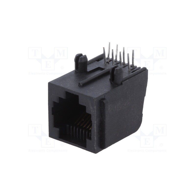 1 pcs x ENCITECH - RJJU-88-143-E7V-012 - Socket, RJ45, PIN: 8, Cat: 5, Layout: 8p8c, THT, angled