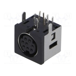 1 pcs x NINIGI - MDC-208 - Socket, DIN mini, female, PIN: 8, THT, angled 90°