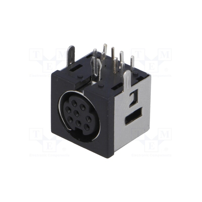 1 pcs x NINIGI - MDC-208 - Socket, DIN mini, female, PIN: 8, THT, angled 90°