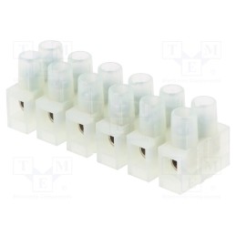 1 pcs x BM GROUP - BM 92CS6 - Terminal block, screw terminal, 2.5mm2, 250V, ways: 6, natural