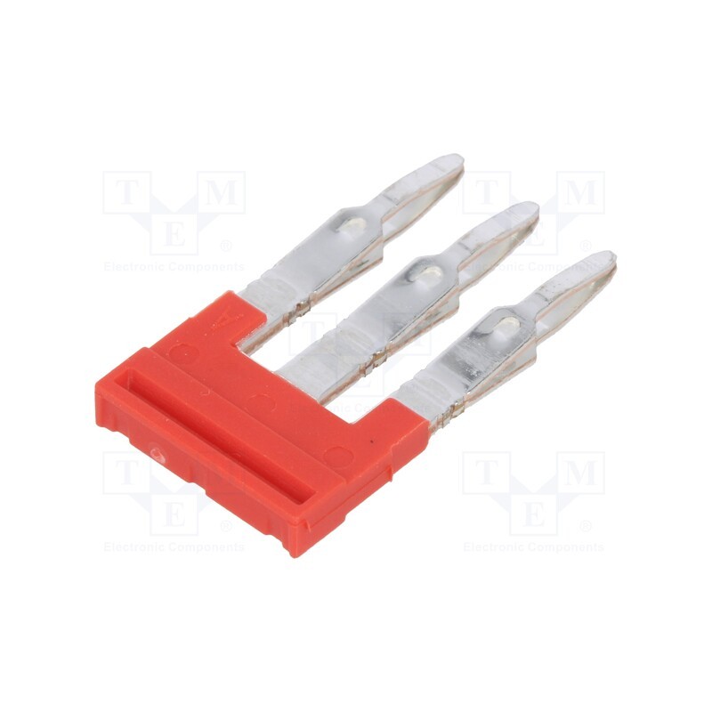 1 pcs x WEIDMu00dcLLER - 2108690000 ZQV 2.5N/3 RD - Comb bridge, ways: 3, red, A series
