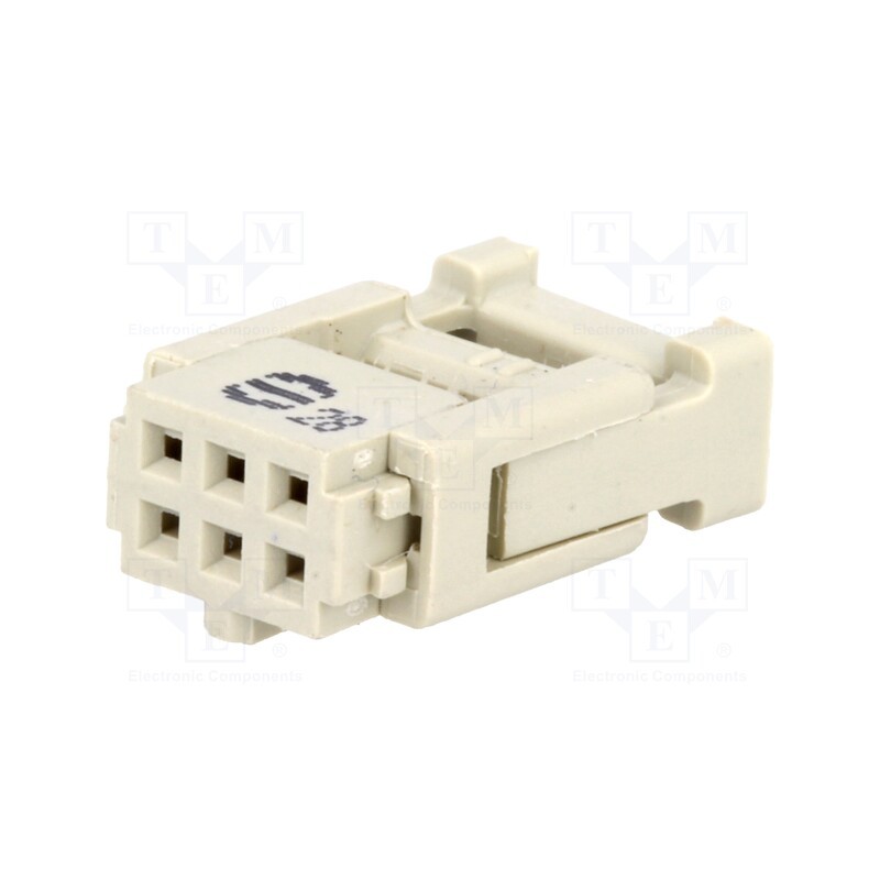 1 pcs x HARTING - 9185067813 - Plug, IDC, female, PIN: 6, for ribbon cable, 1.27mm, Layout: 2x3