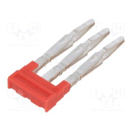 1 pcs x WEIDMu00dcLLER - 1985670000 ZQV 1.5N/3 RD - Comb bridge, ways: 3, red, A series