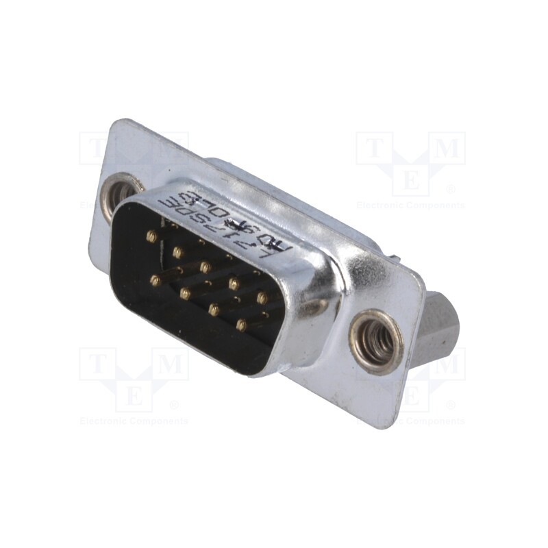 1 pcs x Amphenol Communications Solutions - L717SDEH09POL2 - D-Sub, PIN: 9, male, THT, Contacts: brass, UNC 4-40, Locking: screw