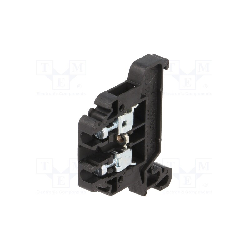 1 pcs x POKu00d3J - A11-8103 - Splice terminal: rail, 0.5÷2.5mm2, ways: 1, terminals: 2, black