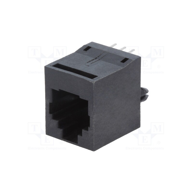 1 pcs x ENCITECH - RJJU-66-1406-E1V-088 - Socket, RJ12, PIN: 6, Cat: 5, Layout: 6p6c, THT, straight
