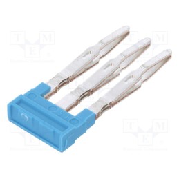 1 pcs x WEIDMu00dcLLER - 1985550000 ZQV 1.5N/3 BL - Comb bridge, ways: 3, blue, A series