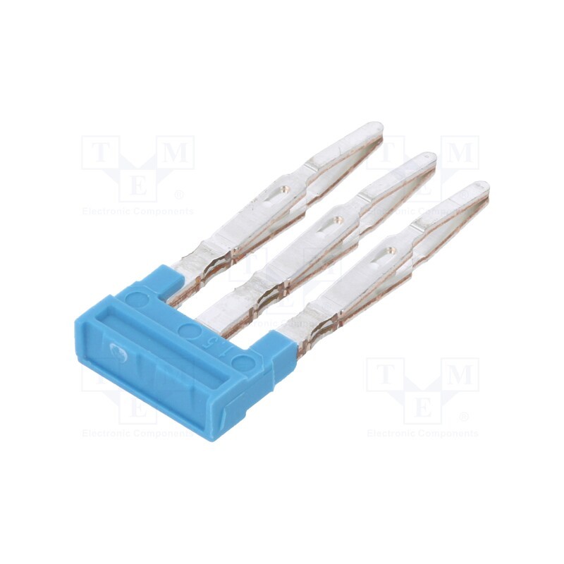 1 pcs x WEIDMu00dcLLER - 1985550000 ZQV 1.5N/3 BL - Comb bridge, ways: 3, blue, A series