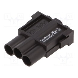 1 pcs x AMPHENOL - C146A03801E8 - Connector: HDC, module, male, C146,heavy|mate M, PIN: 3, 1kV