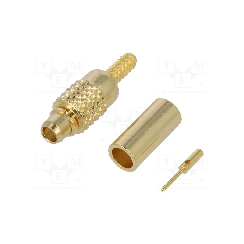 1 pcs x ADAM TECH - RF12-06-T-21-50-G - Plug, MMCX, male, straight, 50Ω, RG178U, soldering,crimped, PTFE