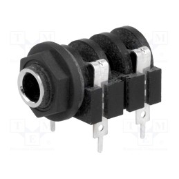 1 pcs x AMPHENOL - ACJM-PC - Socket, Jack 6,3mm, female, mono, ways: 2, angled 90°, soldering