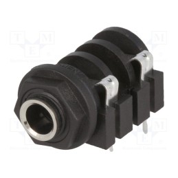 1 pcs x AMPHENOL - ACJM-PH - Socket, Jack 6,3mm, female, mono, ways: 2, angled 90°, THT, tinned