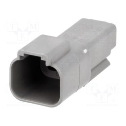 1 pcs x DEUTSCH - DT04-2P - Connector: wire-wire, DT, male, plug, for cable, PIN: 2, grey, IP68