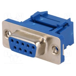 1 pcs x CONNFLY - DS1036-09FPU2PX-YT - D-Sub, PIN: 9, plug, female, for ribbon cable, IDC, UNC 4-40, 1.27mm