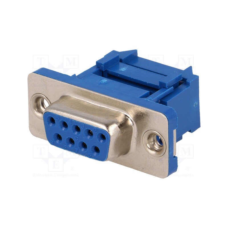 1 pcs x CONNFLY - DS1036-09FPU2PX-YT - D-Sub, PIN: 9, plug, female, for ribbon cable, IDC, UNC 4-40, 1.27mm