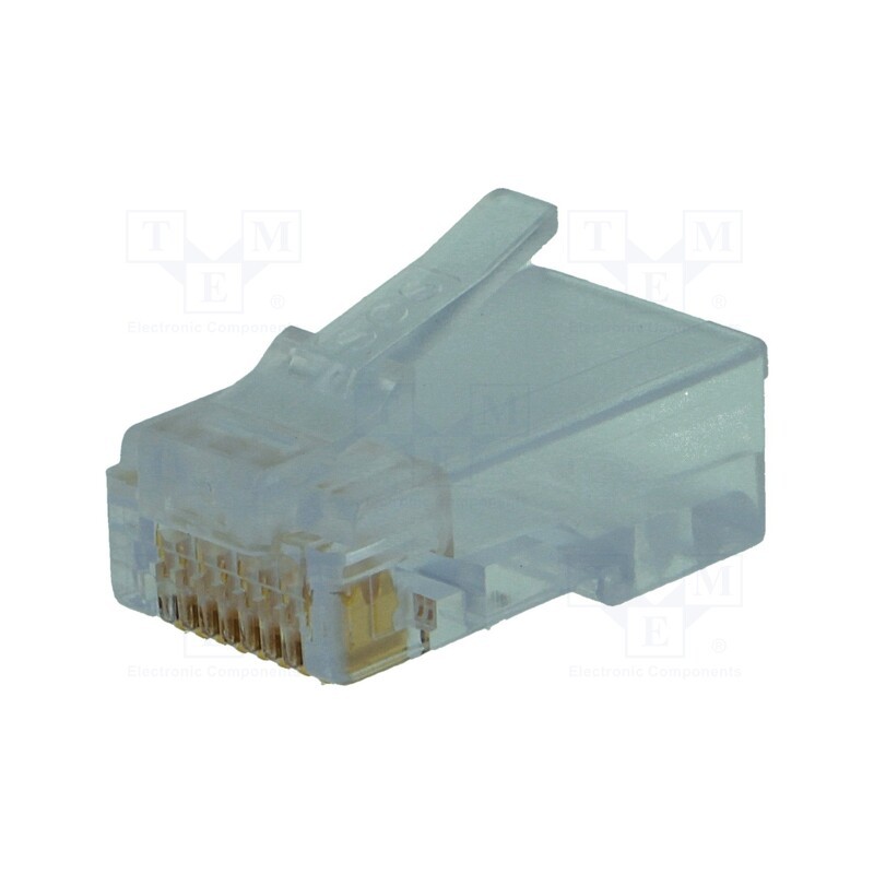 1 pcs x BEL FUSE - 943-SP-370808M2 - Plug, RJ45, PIN: 8, Layout: 8p8c, for cable, IDC,crimped