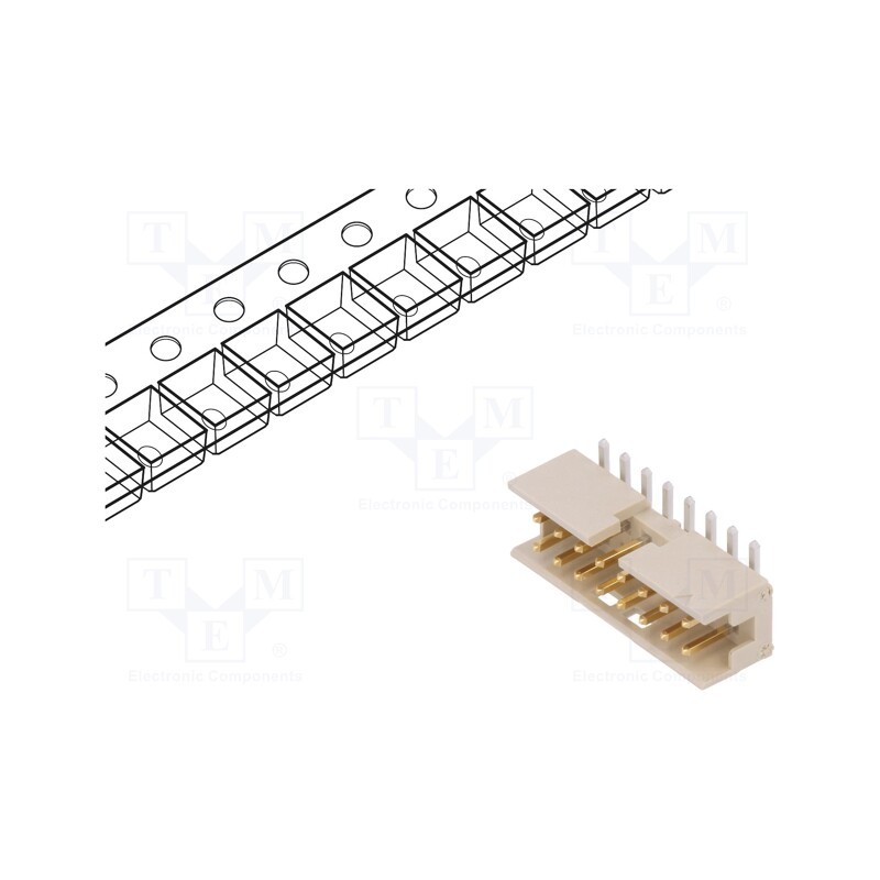 1 pcs x Amphenol Communications Solutions - 98424-F52-16ALF - Socket, wire-board, male, Minitek, 2mm, PIN: 16, SMT, on PCBs, 2A