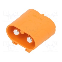 1 pcs x AMASS - LCB40PB-M - Socket, DC supply, LC, male, PIN: 2, on PCBs, THT, orange, 30A, 1kV