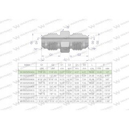 Inch hydraulic connector bb 7 16 unf jic