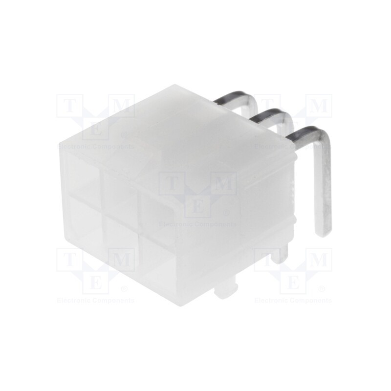 1 pcs x MOLEX - 39301060 - Socket, wire-board, male, Mini-Fit Jr, 4.2mm, PIN: 6, THT, PCB snap