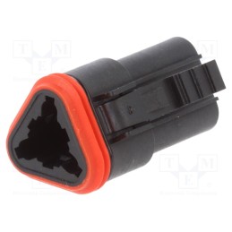 1 pcs x MOLEX - 93445-2201 - Connector: automotive, ML-XT, female, plug, for cable, PIN: 3, black