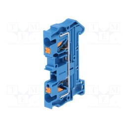 1 pcs x PHOENIX CONTACT - PT 4 BU – 3211760 - Splice terminal: rail, 0.2÷6mm2, ways: 1, terminals: 2, blue, PT