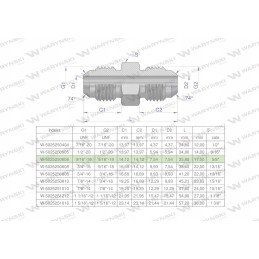 Inch hydraulic connector bb 9 16 unf jic