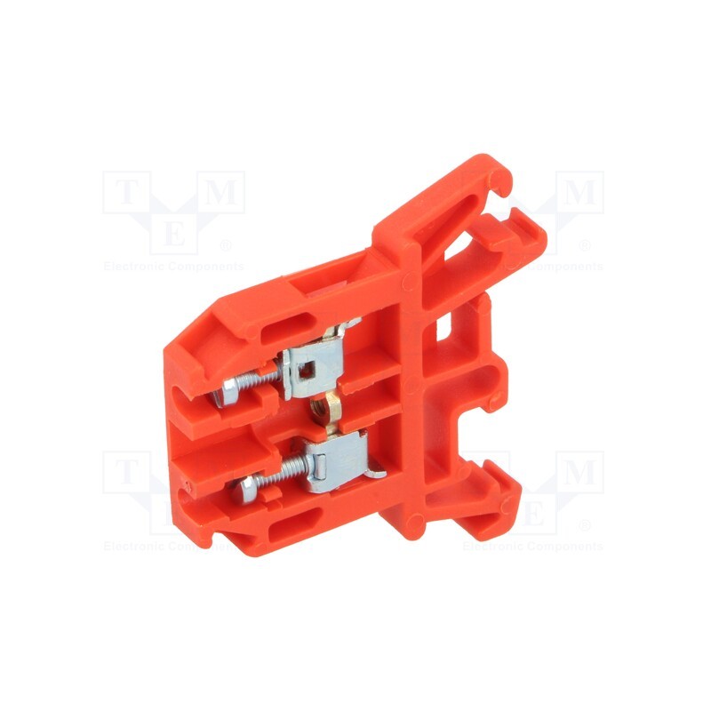 1 pcs x POKu00d3J - A11-0077 - Splice terminal: rail, 0.5÷2.5mm2, ways: 1, terminals: 2, red, 690V