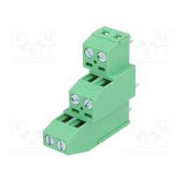 1 pcs x DEGSON ELECTRONICS - DG381A3-3.81-06P-14-00AH - PCB terminal block, angled 90°, 3.81mm, ways: 6, on PCBs, 1mm2