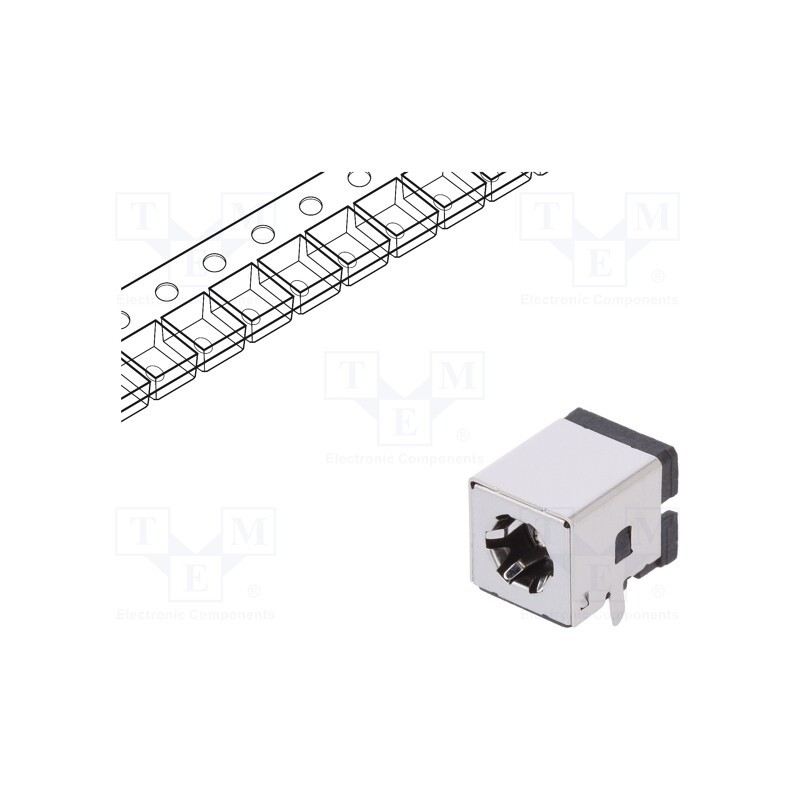 1 pcs x HSM - C9750-DPNB0000R - Socket, DC supply, male, 5.5/2.5mm, 5.5mm, 2.5mm, shielded, THT