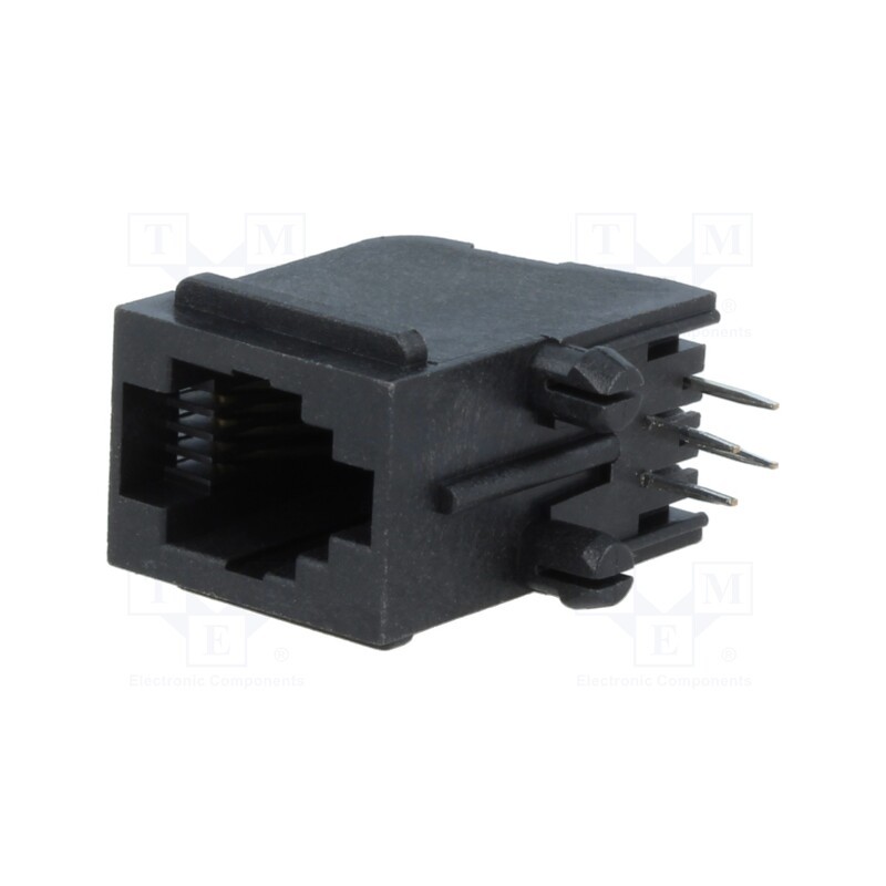 1 pcs x ENCITECH - RJJU-44-143-E7V-011 - Socket, RJ9, PIN: 4, Cat: 5, Layout: 4p4c, THT, angled