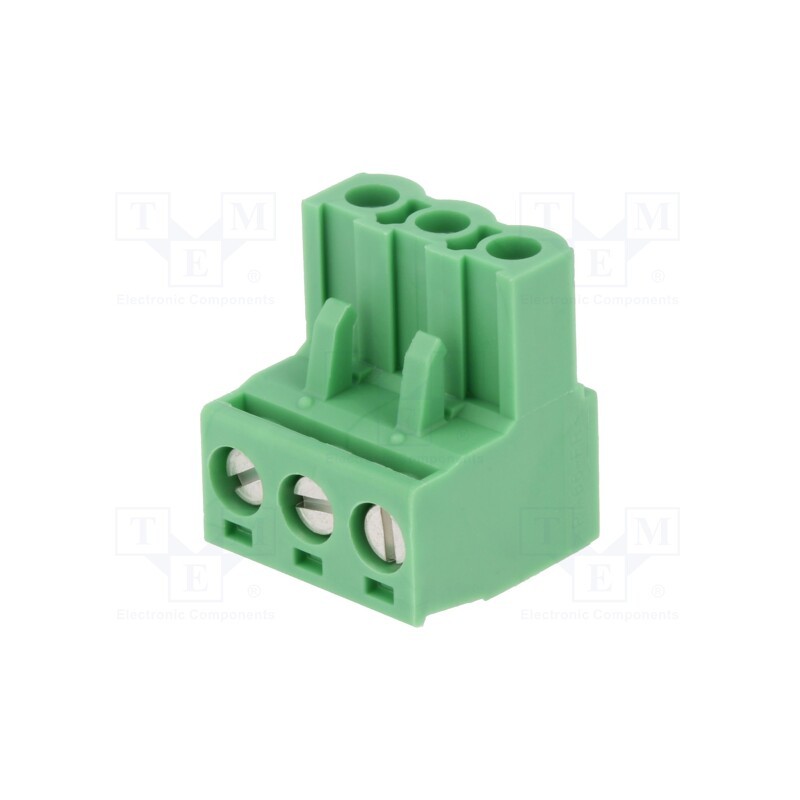 1 pcs x PHOENIX CONTACT - MSTB 2,5/ 3-ST-5,08 – 1757022 - Pluggable terminal block, 5.08mm, ways: 3, straight, plug, female