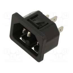 1 pcs x SCHURTER - 6110.422 - Connector: AC supply, socket, male, 10A, 250VAC, IEC 60320, C16