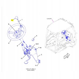 Steering knob for backhoe loader Cat 1537369