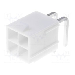 1 pcs x MOLEX - 39300040 - Socket, wire-board, male, Mini-Fit Jr, 4.2mm, PIN: 4, THT, PCB snap