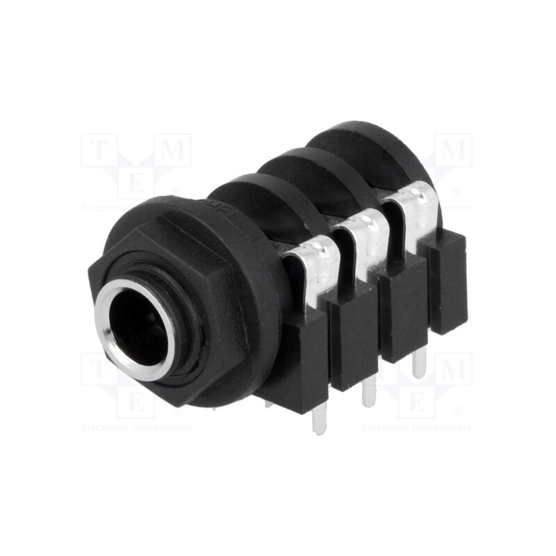 1 pcs x AMPHENOL - ACJS-PH - Socket, Jack 6,3mm, female, stereo,with double switch, ways: 3