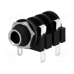 1 pcs x AMPHENOL - ACJM-MHS - Socket, Jack 6,3mm, female, mono, ways: 2, angled 90°, soldering
