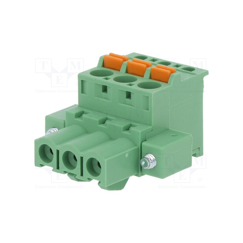1 pcs x DEGSON ELECTRONICS - 2EDGKDBM-5.08-03P-14-00AH - Pluggable terminal block, 5.08mm, ways: 3, angled 90°, plug, green