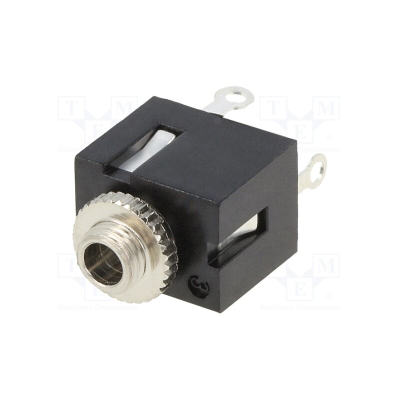 1 pcs x LUMBERG - KLB 1 - Socket, Jack 2,5mm, female, mono, ways: 2, straight, soldering