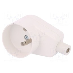 1 pcs x JONEX - 5907570001336 - Connector: AC supply, female, socket, 2P+PE, 250VAC, 16A, white